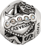 Sterling Silver Reflections Crystals Las Vegas Collage Bead