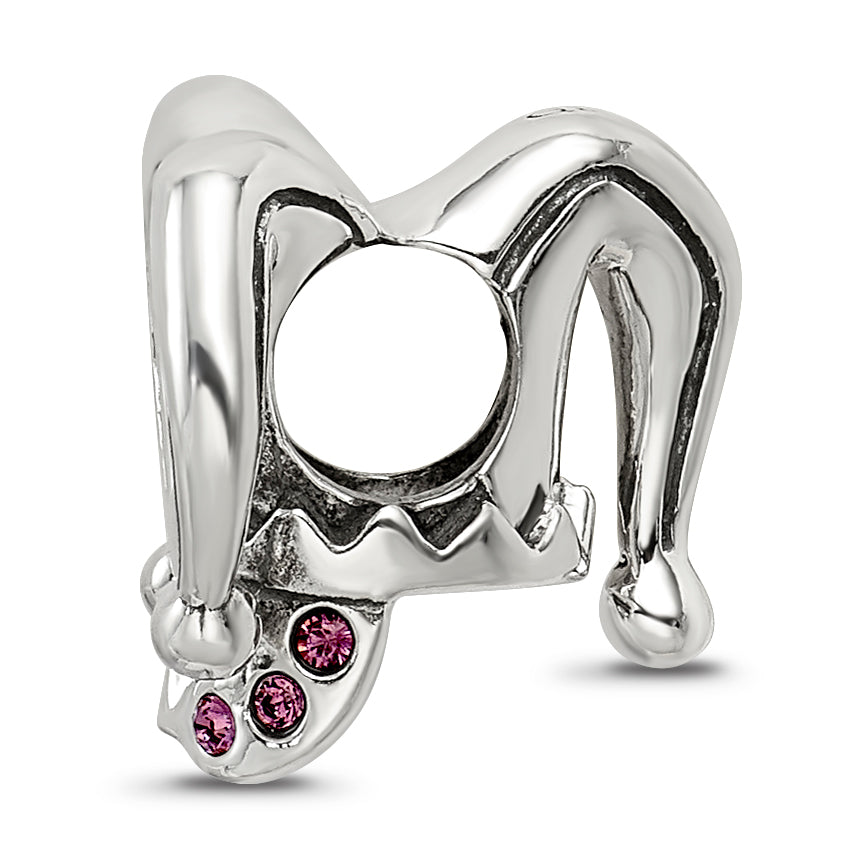Sterling Silver Reflections Crystals Jester Mask Bead Secondary image