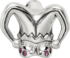 Sterling Silver Reflections Crystals Jester Mask Bead