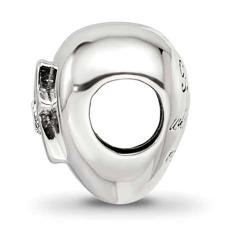 Sterling Silver Reflections Crystals Love Resides Heart Bead Secondary image