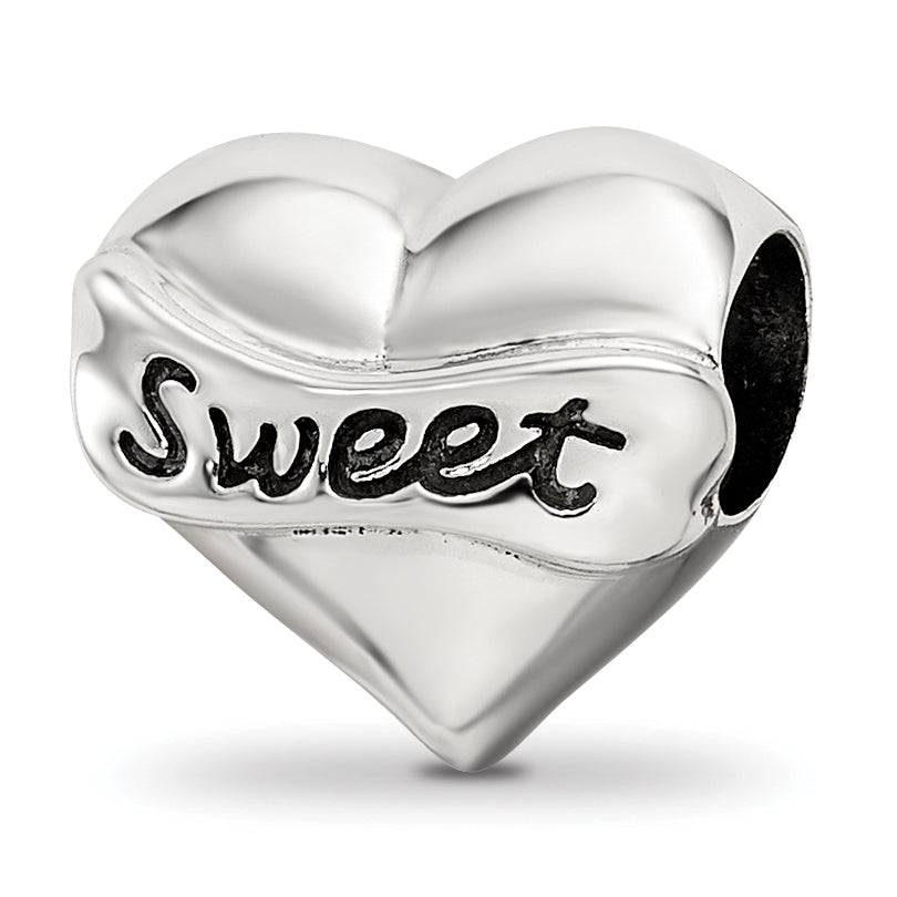 Sterling Silver Reflections Crystals Sweet 16 Heart Bead Main image