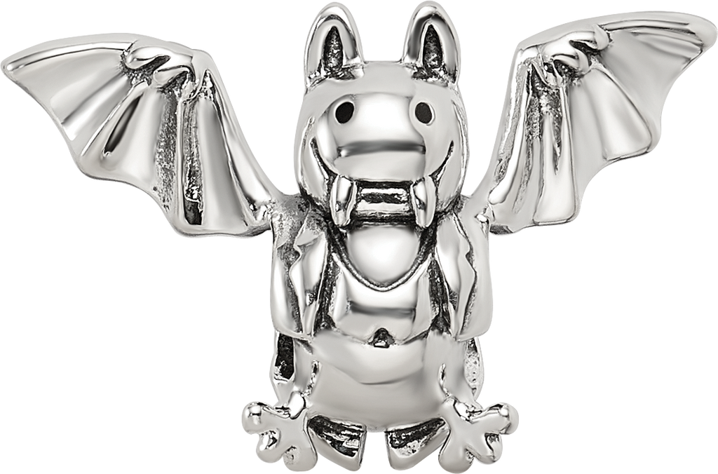 Sterling Silver Reflections Bat Bead