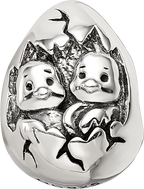 Sterling Silver Reflections Easter Chicks Bead