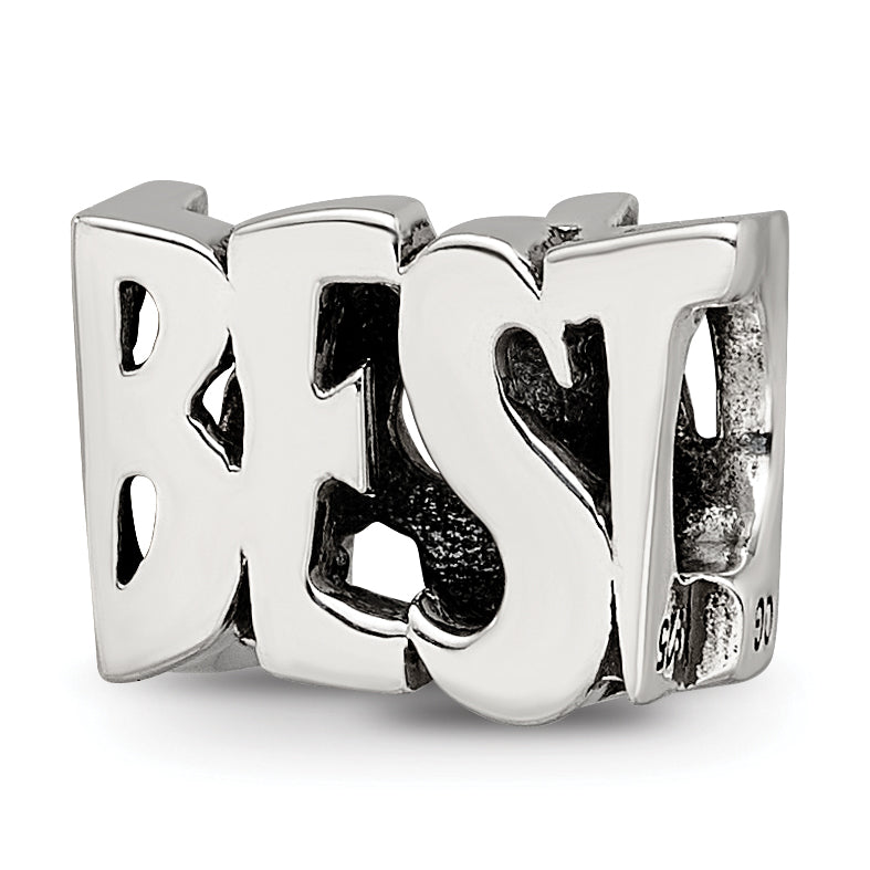 Sterling Silver Reflections Best Mom Two Sided Bead Main image