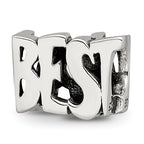 Sterling Silver Reflections Best Mom Two Sided Bead