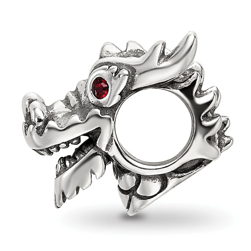 Sterling Silver Reflections Crystal Chinese New Year Dragon Bead Secondary image