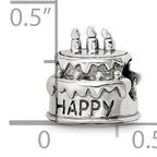 Sterling Silver Reflections Birthday Cake Bead