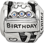 Sterling Silver Reflections Crystals Birthday Collage Bead