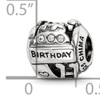 Sterling Silver Reflections Crystals Birthday Collage Bead