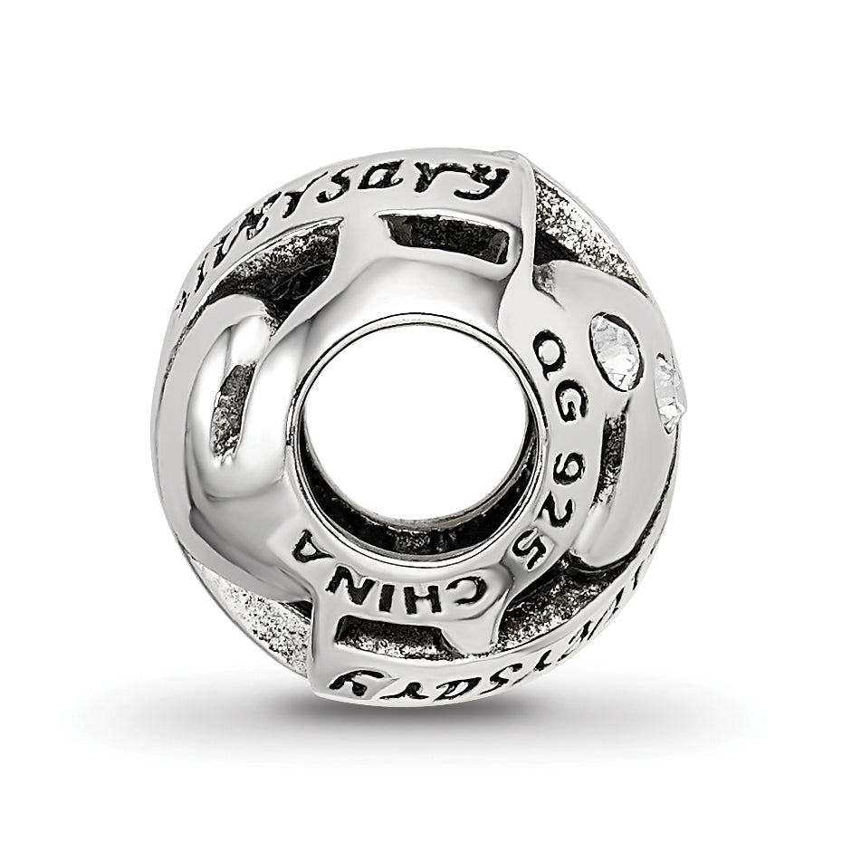 Sterling Silver Reflections Crystals Anniversary Bead