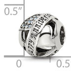 Sterling Silver Reflections Crystals Anniversary Bead
