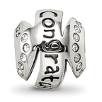 Sterling Silver Reflections Crytal Congratulations Bead