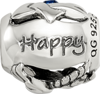Sterling Silver Reflections Crystals Happy Hanukkah Bead