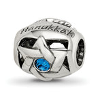 Sterling Silver Reflections Crystals Happy Hanukkah Bead