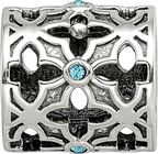 Sterling Silver Reflections Moroccan Lattice with crystals Bead