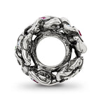 Sterling Silver Reflections Crystals Cherry Blossoms Bead