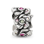 Sterling Silver Reflections Crystals Cherry Blossoms Bead
