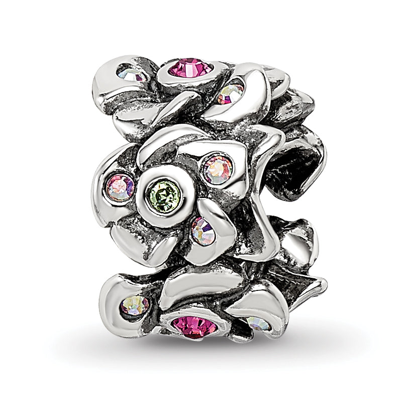 Sterling Silver Reflections Crystals Cherry Blossoms Bead Main image