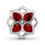 Sterling Silver Reflections Latticewith Crystals Flower Bead