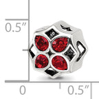 Sterling Silver Reflections Latticewith Crystals Flower Bead