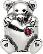 Sterling Silver Reflections Crystals Teddy Bear Bead