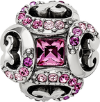 Sterling Silver Reflections with Crystals Renaissance Bead