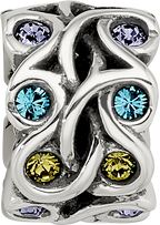 Sterling Silver Reflections Crystals Mandala Spacer Bead