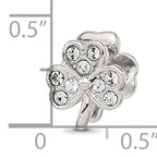 Sterling Silver Reflections Enameled Crystal Shamrock Bead