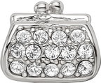Sterling Silver Reflections Enamel Crystal Purse Bead
