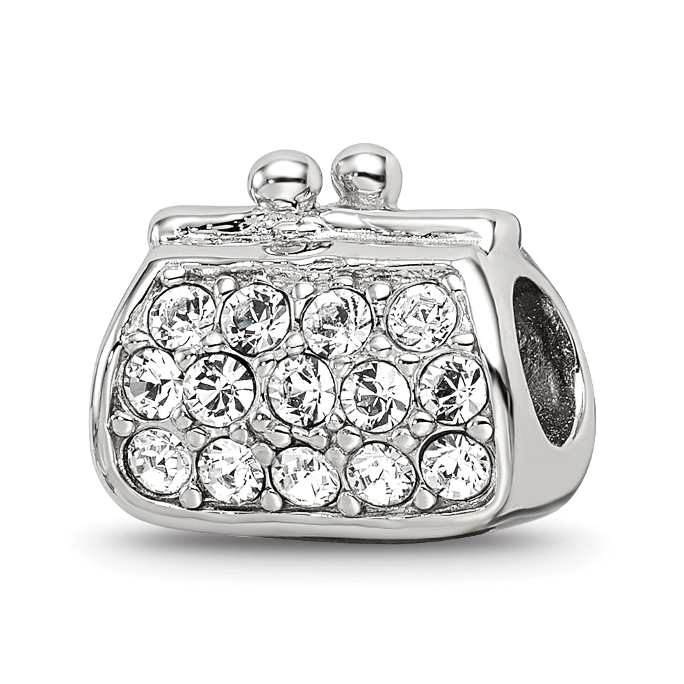 Sterling Silver Reflections Enamel Crystal Purse Bead Main image