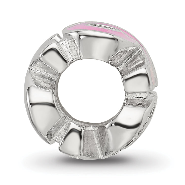 Sterling Silver Reflections Pink Enameled Crystal 16 Bead Secondary image