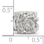 Sterling Silver Reflections Pink Enameled Crystal 16 Bead