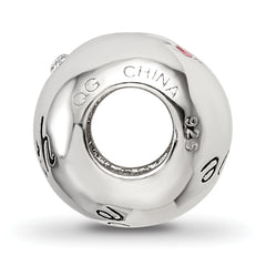 Sterling Silver Reflections Enamel Crystal FAITH HOPE LOVE Bead