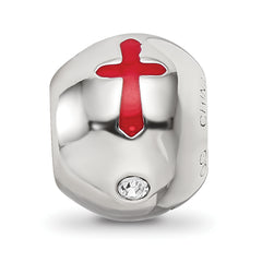 Sterling Silver Reflections Enamel Crystal FAITH HOPE LOVE Bead