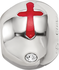 Sterling Silver Reflections Enamel Crystal FAITH HOPE LOVE Bead