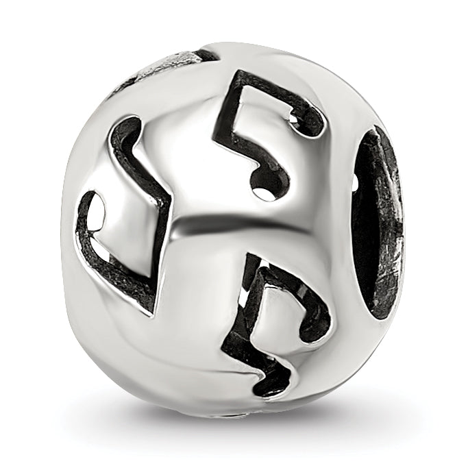Sterling Silver Reflections Cutout Music Note Bead Main image