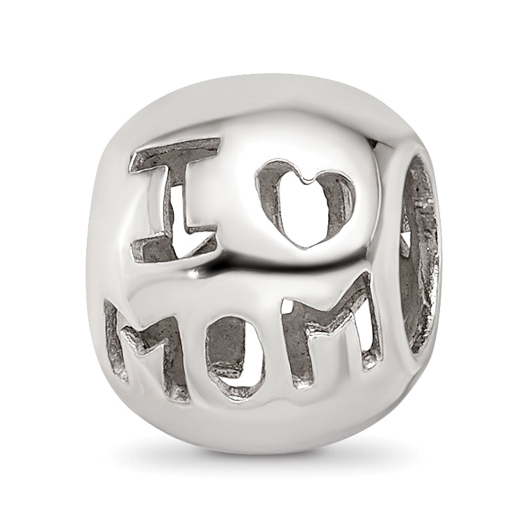 Sterling Silver Reflections Cutout I Heart Mom Bead Main image