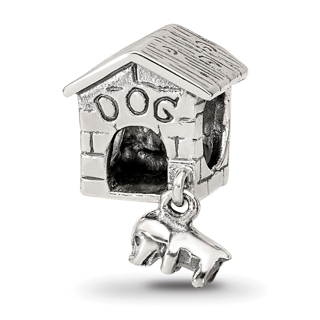 Sterling Silver Reflections Dog House Dangle Bead Main image