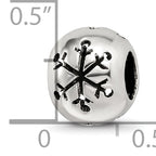 Sterling Silver Reflections Cutout Snowflake Bead