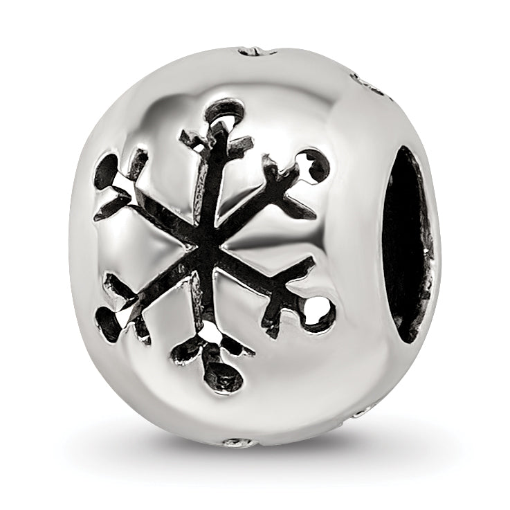 Sterling Silver Reflections Cutout Snowflake Bead Main image