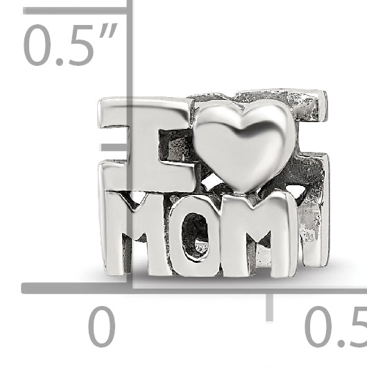 Sterling Silver Reflections I HEART MOM Bead