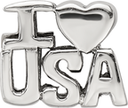 Sterling Silver Reflections I HEART USA Bead