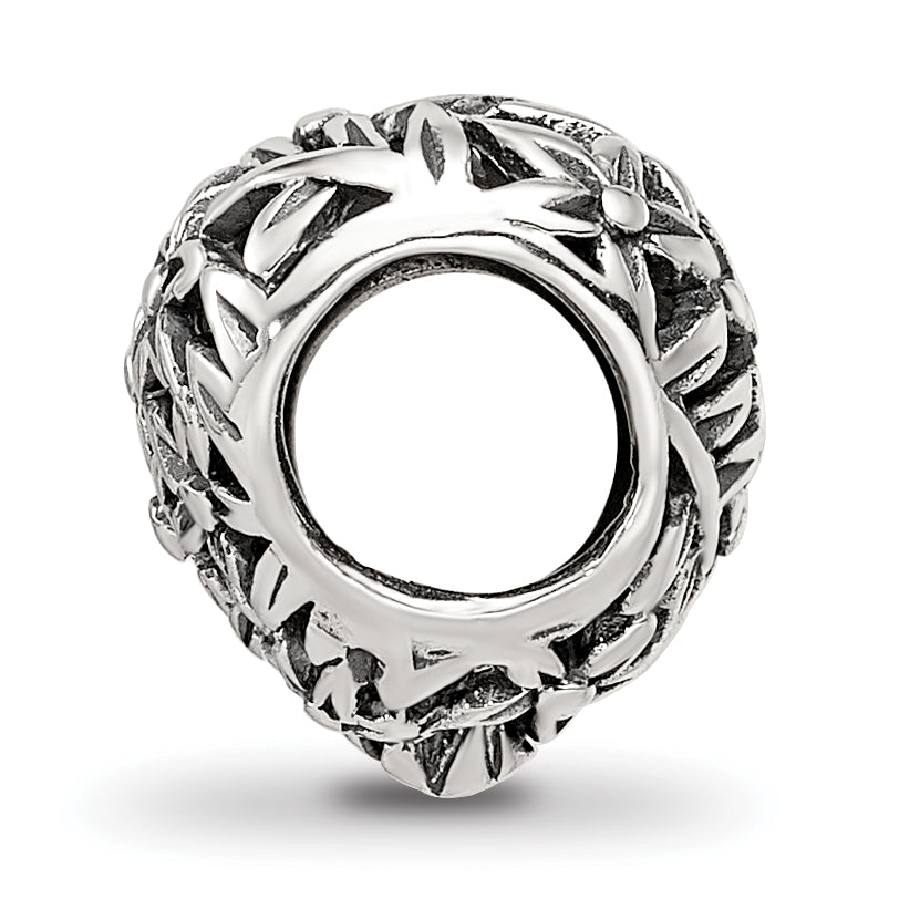 Sterling Silver Reflections Filigree Flower Heart Bead Secondary image