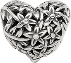 Sterling Silver Reflections Filigree Flower Heart Bead