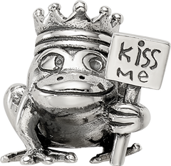 Sterling Silver Reflections Frog Prince Kiss Me Bead