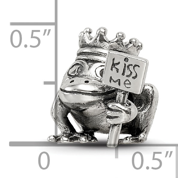 Sterling Silver Reflections Frog Prince Kiss Me Bead