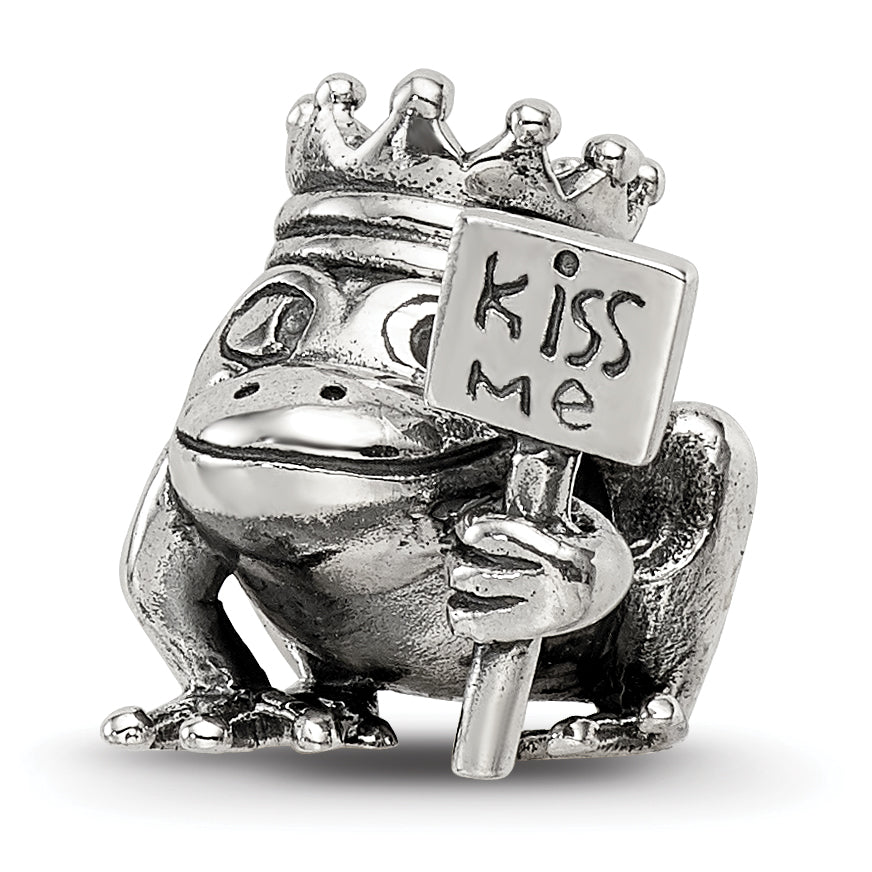 Sterling Silver Reflections Frog Prince Kiss Me Bead