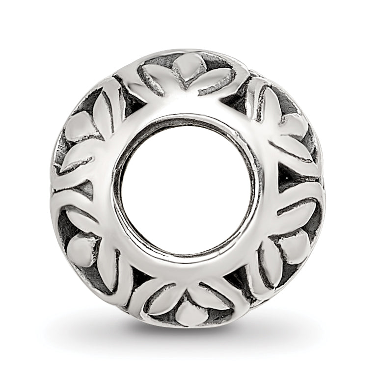 Sterling Silver Reflections CZ Leaf Filigree Bead Secondary image