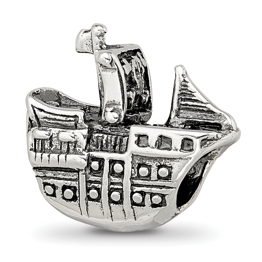 Sterling Silver Reflections Pirate Ship Bead Main image