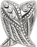 Sterling Silver Reflections Preciosa Crystal Wings Bead